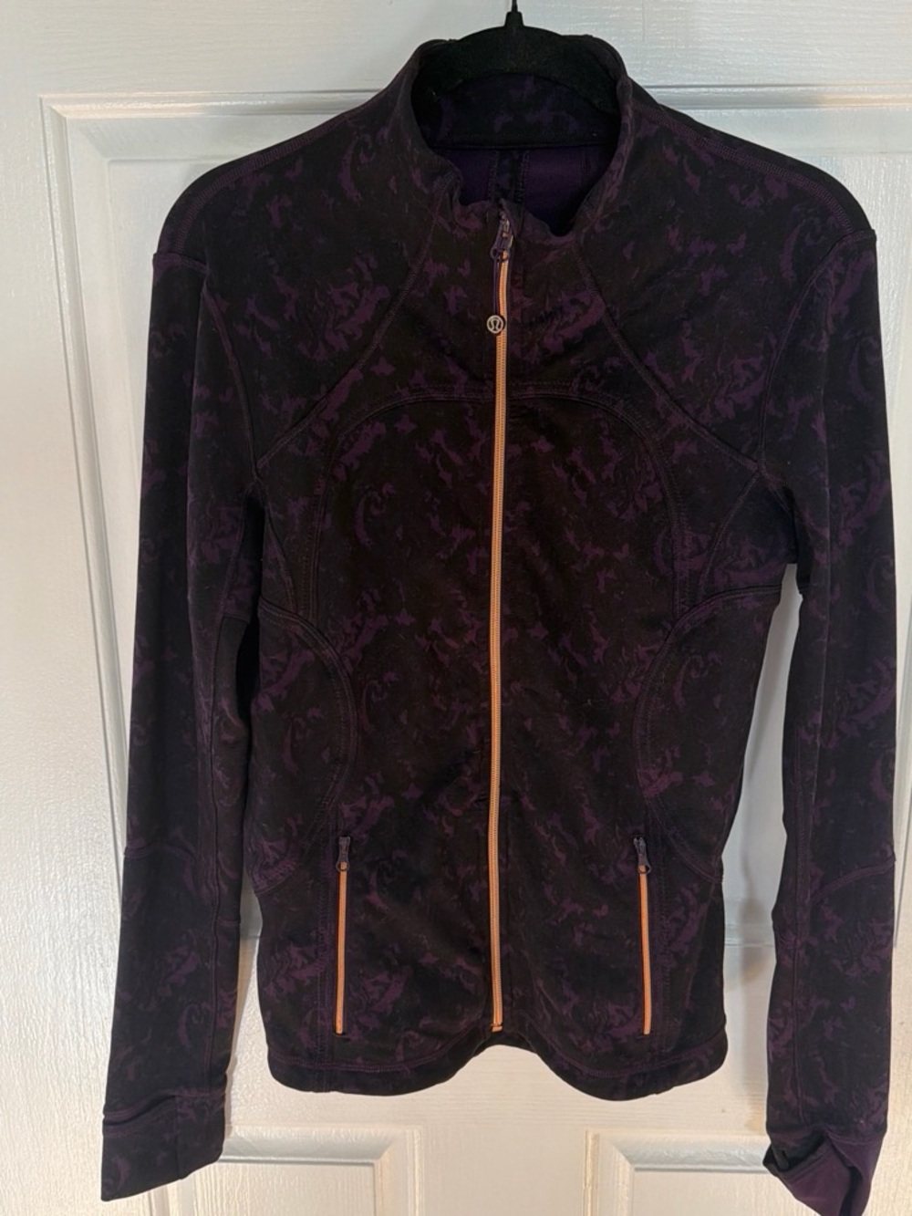 lululemon athletica Black and Purple Patterned Zip Jacket